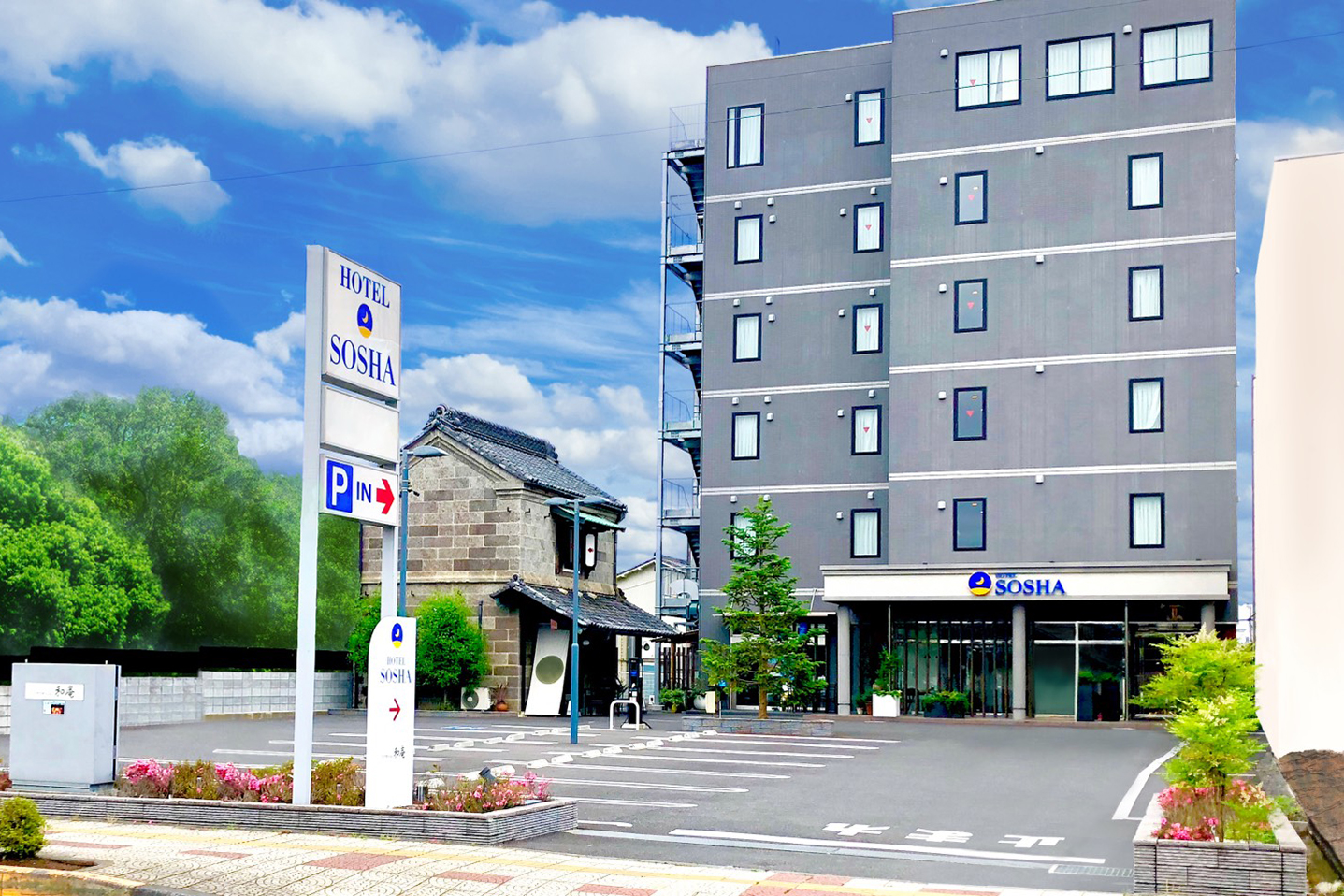 HOTEL-SOSHAの外観