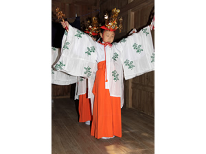 根小屋七代天神社 代々神楽の様子