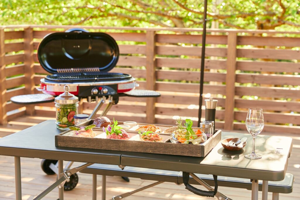 花やさと山のBBQ会場