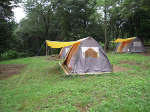 龍神の森キャンプ場のテント